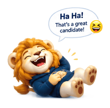 The AtsIcloud lion laughing: "Ha ha! That's a great candidate!"
